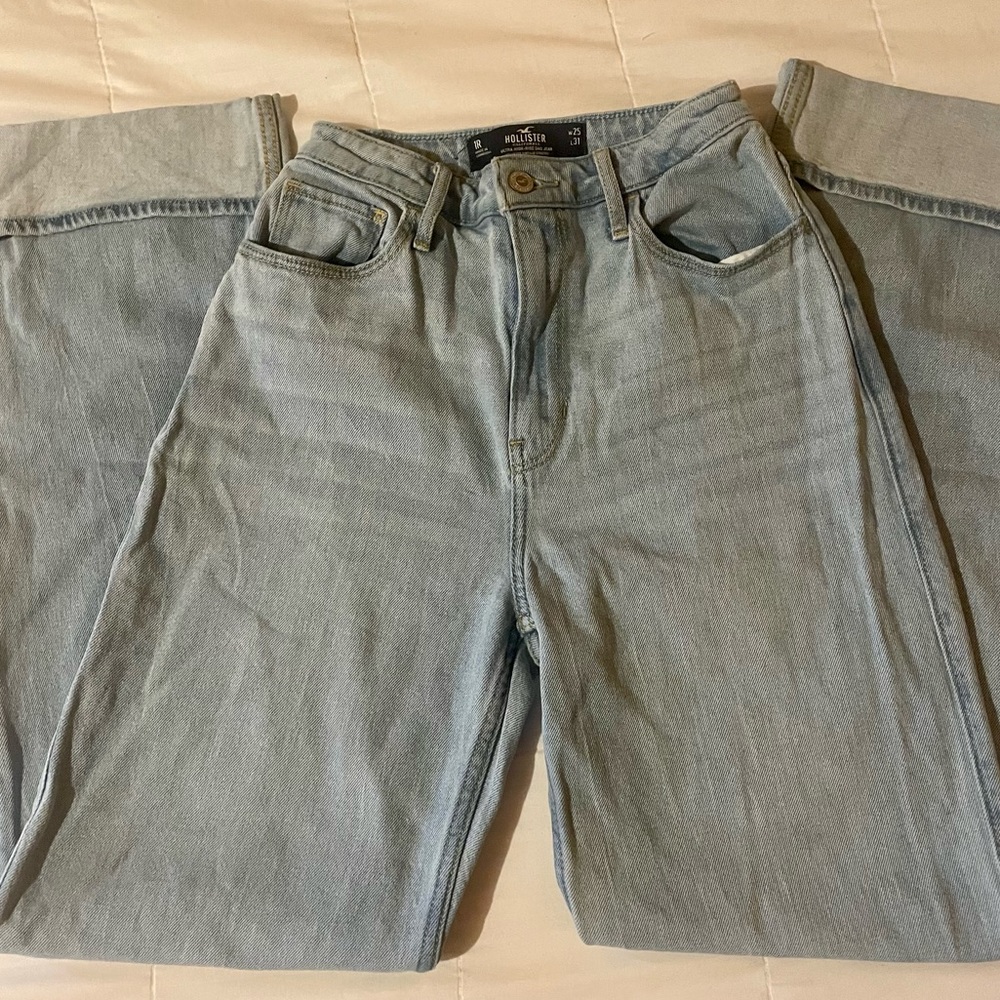 BOTH JEANS! hollister high-rise dad jean size 1R & old navy extra high rise sz0